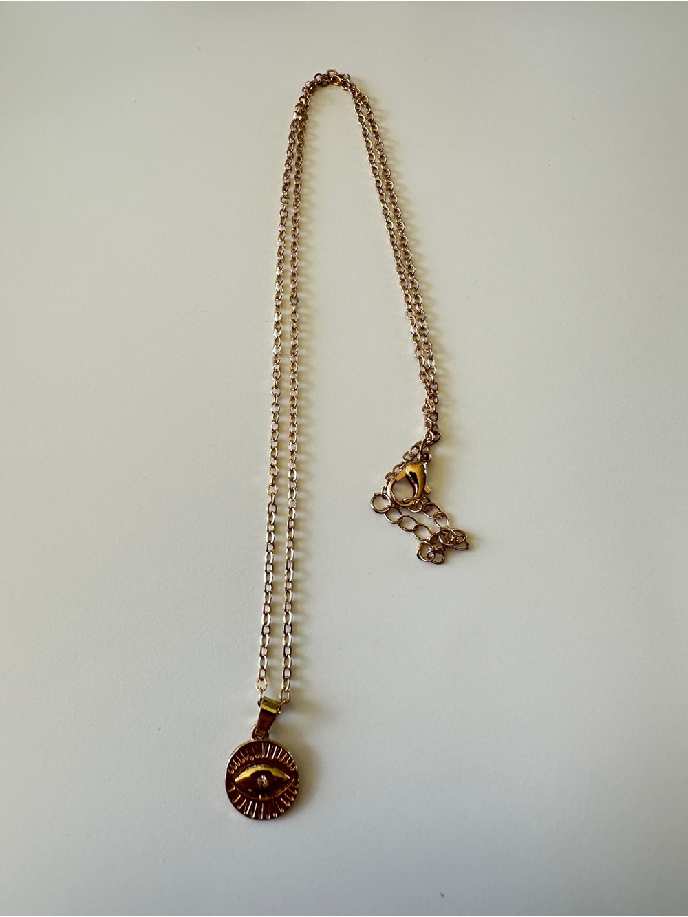 Gold Eye Pendant Necklace - Fashion Women's Jewelry